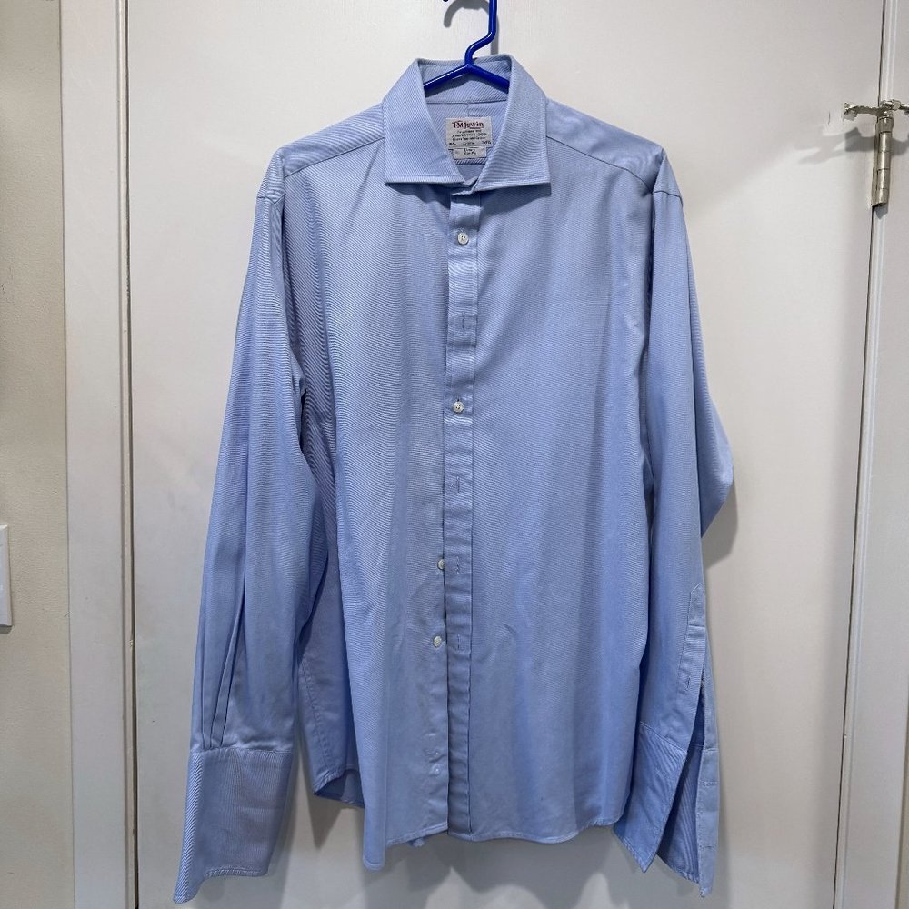T.M.Lewin Dress Shirt - Luxury Slim Fit - Blue